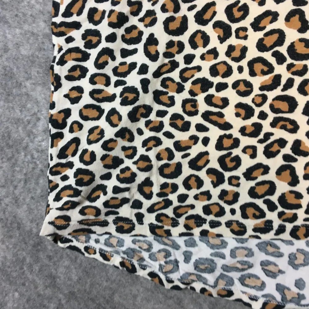 Old Navy T Shirt XL 14 Girls Leopard Print Softest Tee Strappy Back Cutout